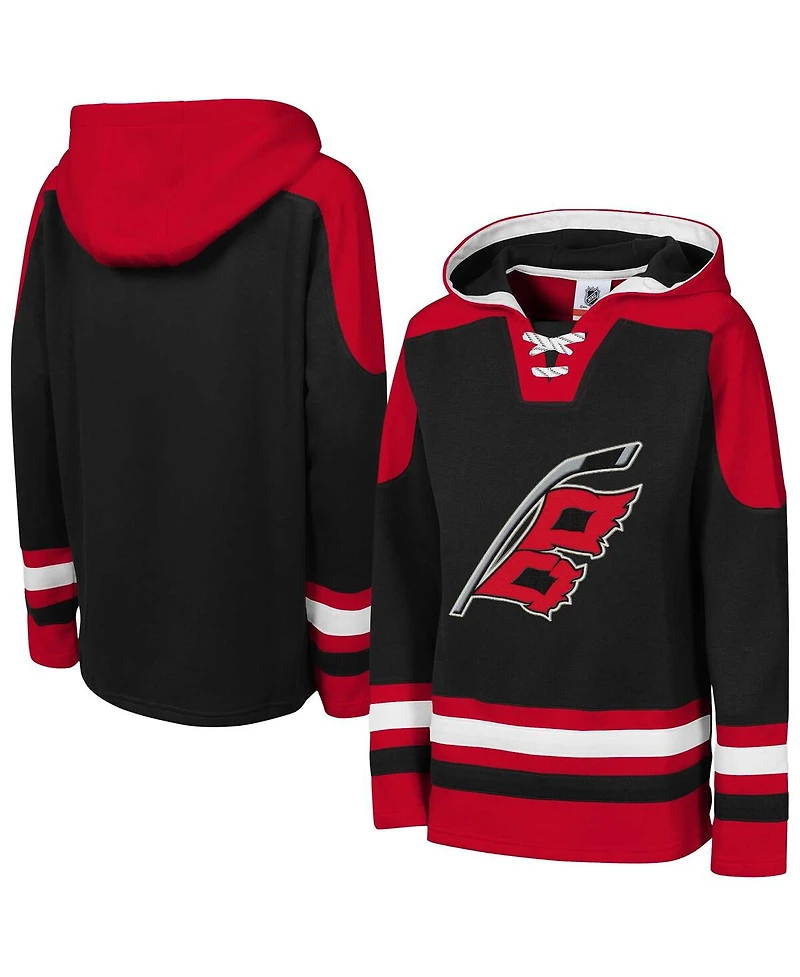 Outerstuff Big Boys and Girls Black Carolina Hurricanes Must Have Home V-Neck Pullover Hoodie