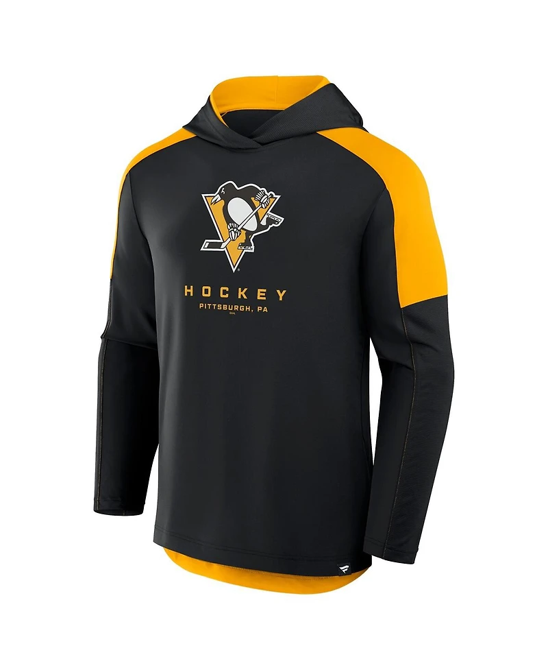 Fanatics Men's Black Pittsburgh Penguins Meta Game Transitional Pullover Hoodie
