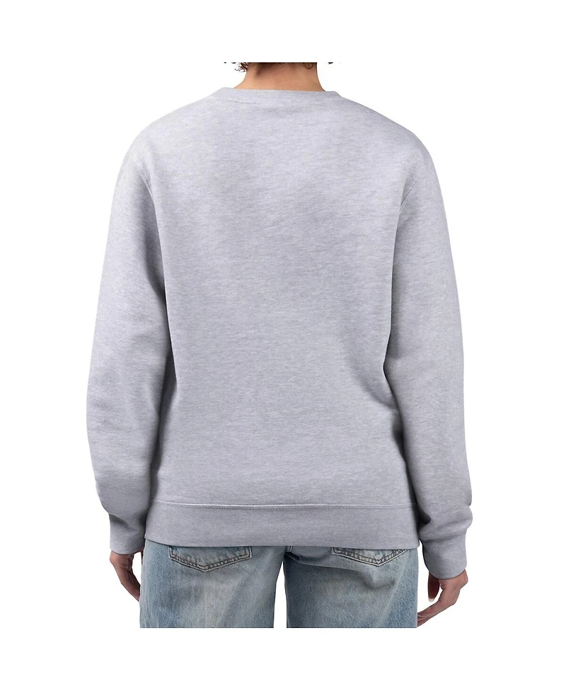 G-iii 4Her by Carl Banks Women's Heather Gray Philadelphia Eagles Team Logo Graphic Tri-Blend Pullover Sweatshirt