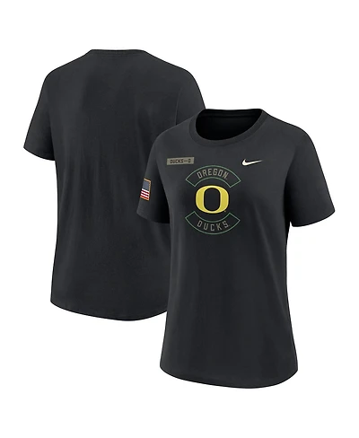 Nike Women's Black Oregon Ducks 2025 Military Appreciation Dri-fit T-Shirt