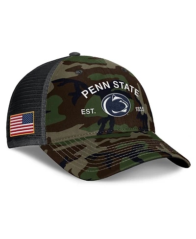 Nike Men's Camo Penn State Nittany Lions 2025 Military Appreciation Rise Adjustable Trucker Hat