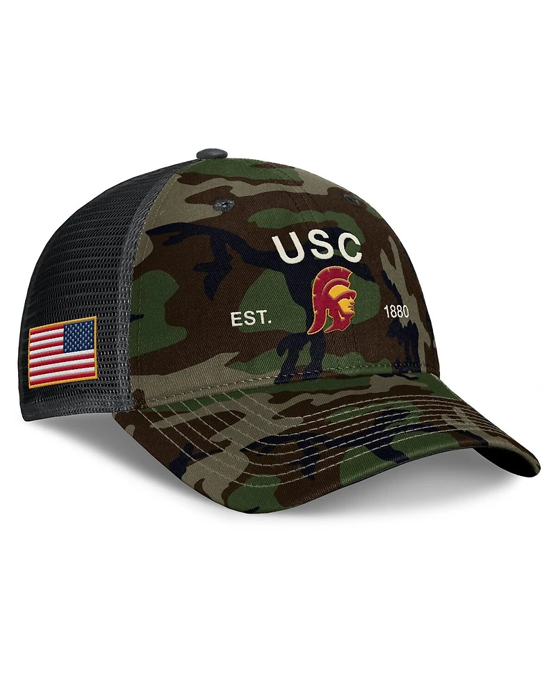 Nike Men's Camo Usc Trojans 2025 Military Appreciation Rise Adjustable Trucker Hat