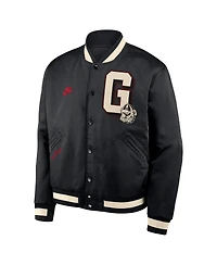 Nike Men's Black Georgia Bulldogs Legacy Full-Snap Bomber Jacket