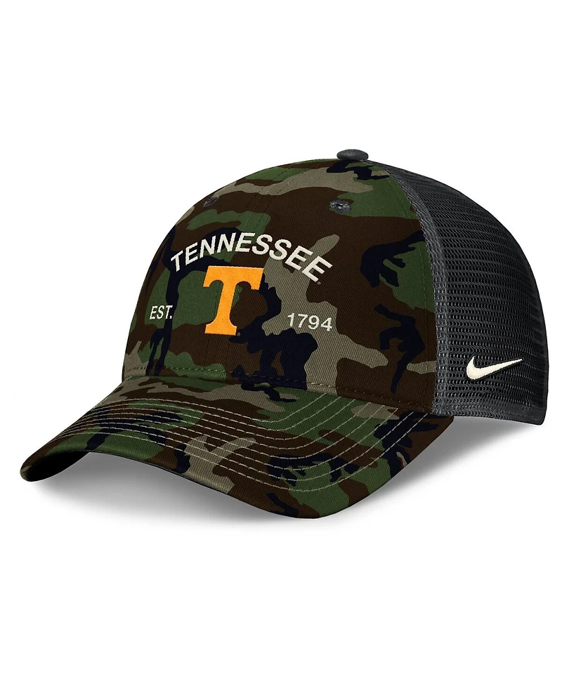Nike Men's Camo Tennessee Volunteers 2025 Military Appreciation Rise Adjustable Trucker Hat