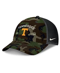 Nike Men's Camo Tennessee Volunteers 2025 Military Appreciation Rise Adjustable Trucker Hat