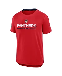 Fanatics Men's Red Florida Panthers Authentic Pro Rink Tech T-Shirt