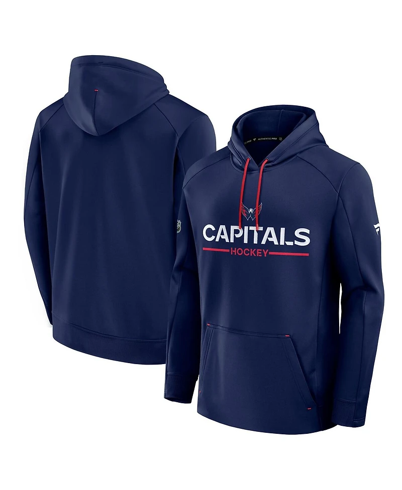 Fanatics Men's Navy Washington Capitals Authentic Pro Rink Hoodie