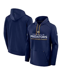 Fanatics Men's Navy Nashville Predators Authentic Pro Rink Hoodie