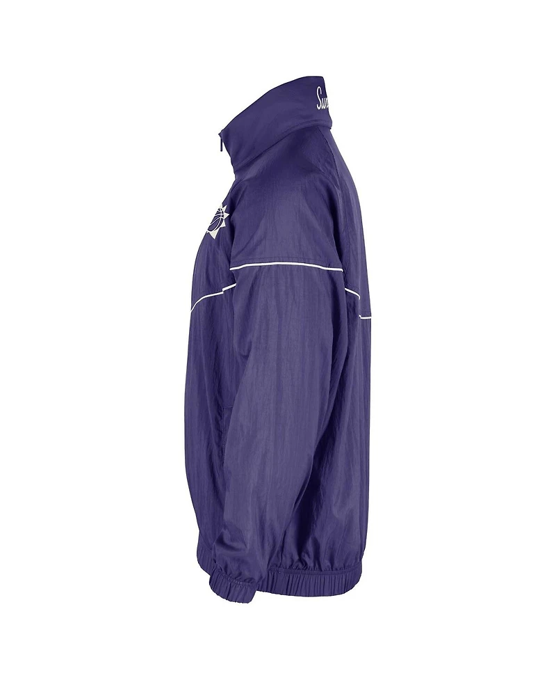 Nike Men's Purple Phoenix Suns Courtside Windrunner Woven Half-Zip Jacket
