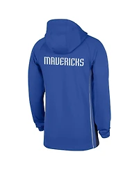 Nike Men's Royal Dallas Mavericks Authentic On Court Zone Quarter-Zip Dri-fit Hoodie Jacket