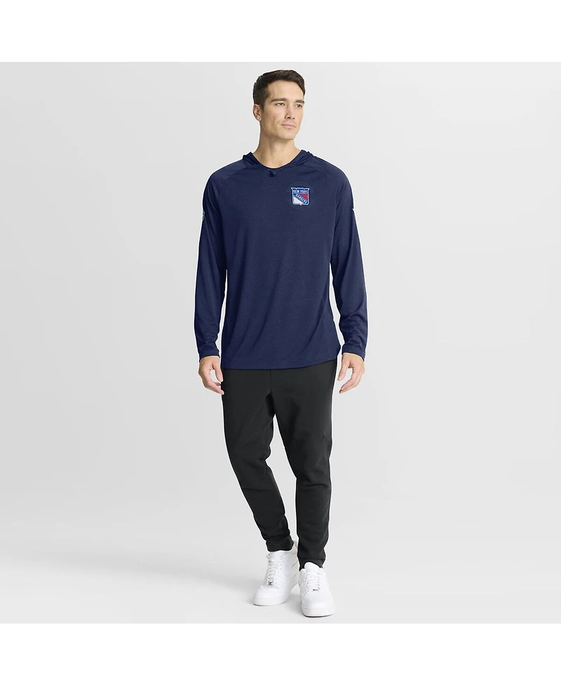 Fanatics Men's Navy New York Rangers Authentic Pro Rink Raglan Hoodie