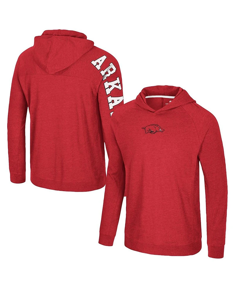 Colosseum Men's Cardinal Arkansas Razorbacks Back Business Long Sleeve Raglan T-Shirt