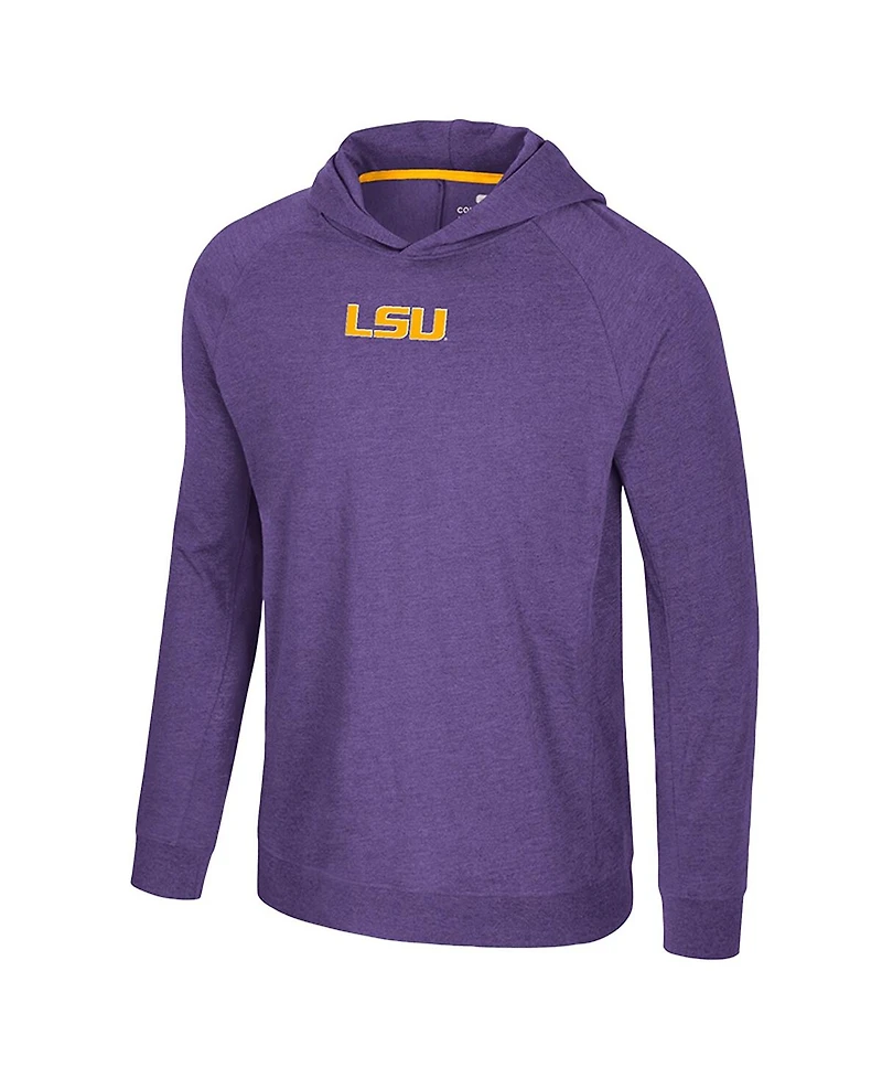 Colosseum Men's Purple Lsu Tigers Back Business Long Sleeve Raglan T-Shirt