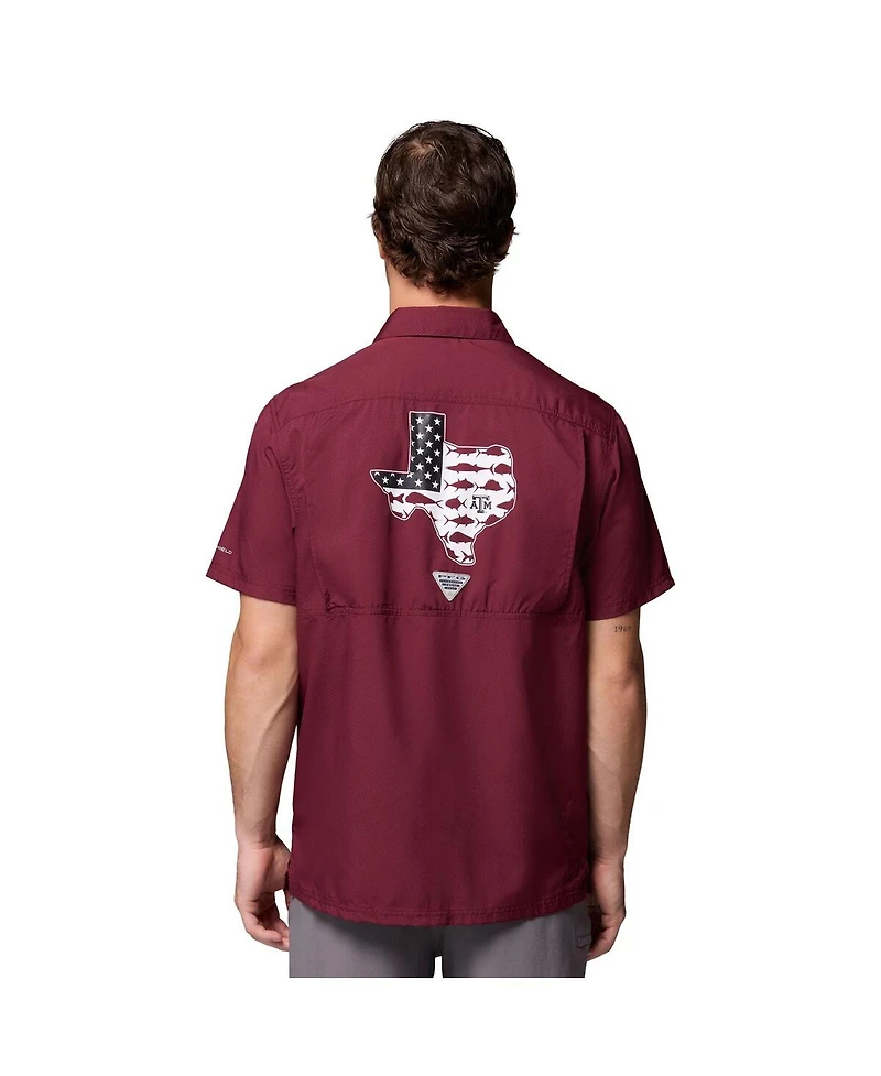 Columbia Men's Maroon Texas A M Aggies Slack Tide Camp Button-Up Shirt