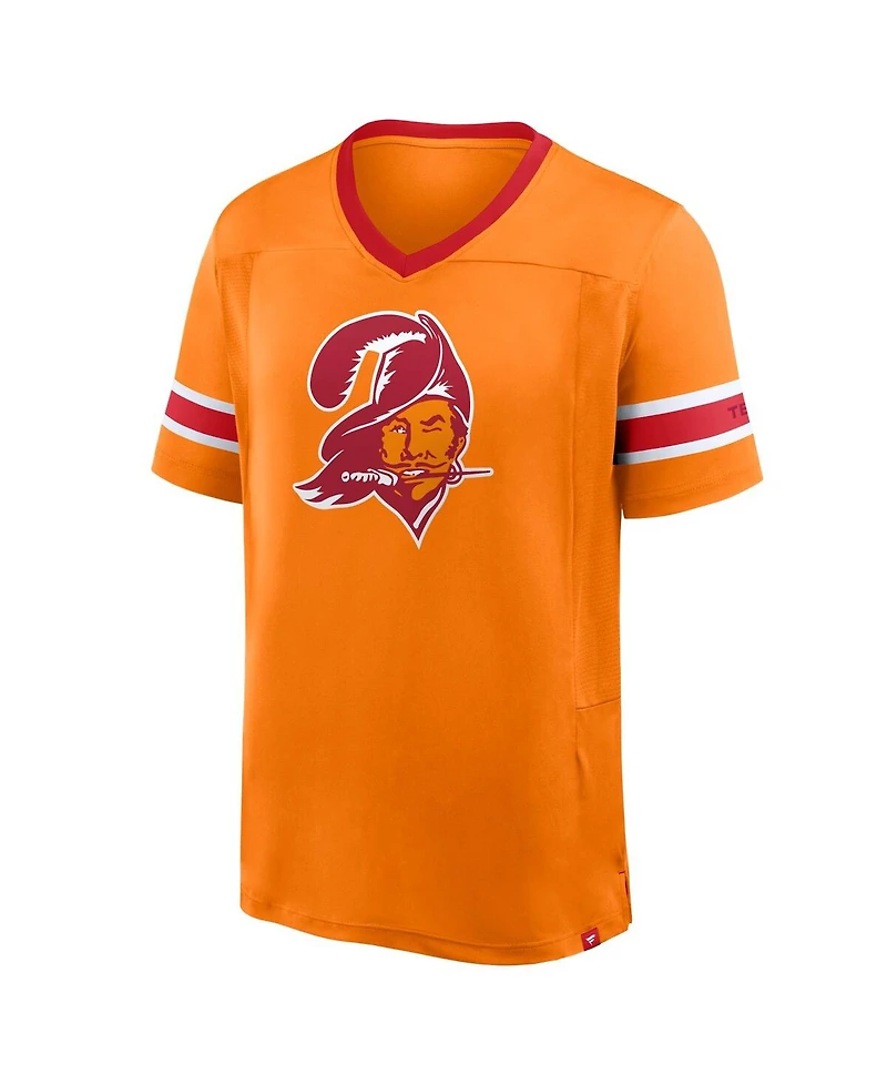 Fanatics Men's Orange Tampa Bay Buccaneers Hometown Premium Hashmark V-Neck T-Shirt