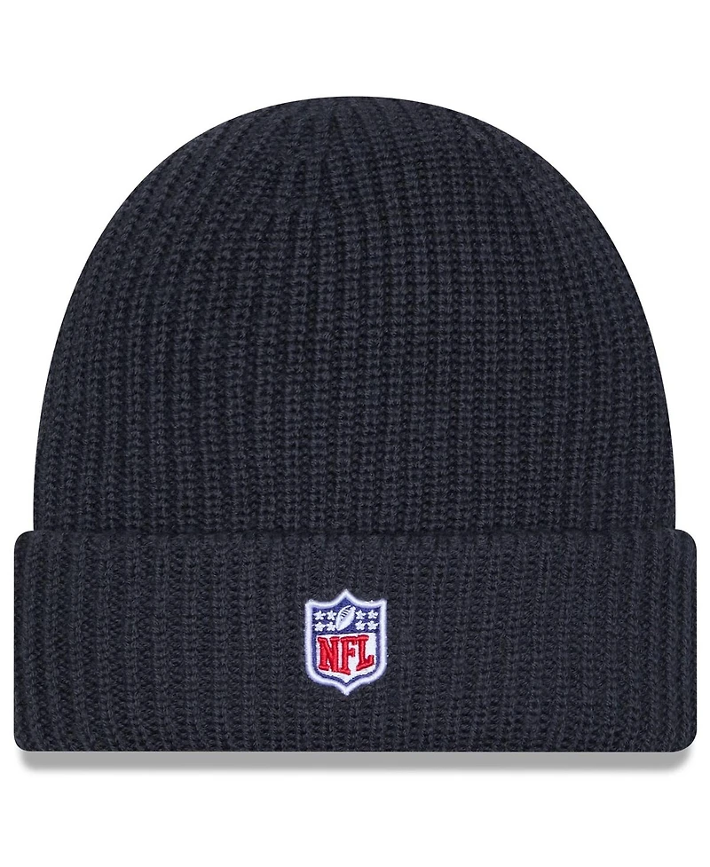 New Era Men's Charcoal New England Patriots 2025 Sideline Cold Weather Cuffed Knit Hat