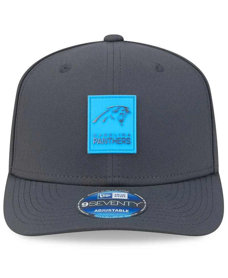 New Era Men's Charcoal Carolina Panthers 2025 Sideline Cold Weather 9SEVENTY Adjustable Hat