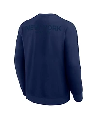 Fanatics Men's Navy New York Rangers Authentic Pro Road Tri-Blend Sweatshirt