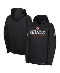 Fanatics Big Boys and Girls Black New Jersey Devils Authentic Pro Rink Raglan Hoodie