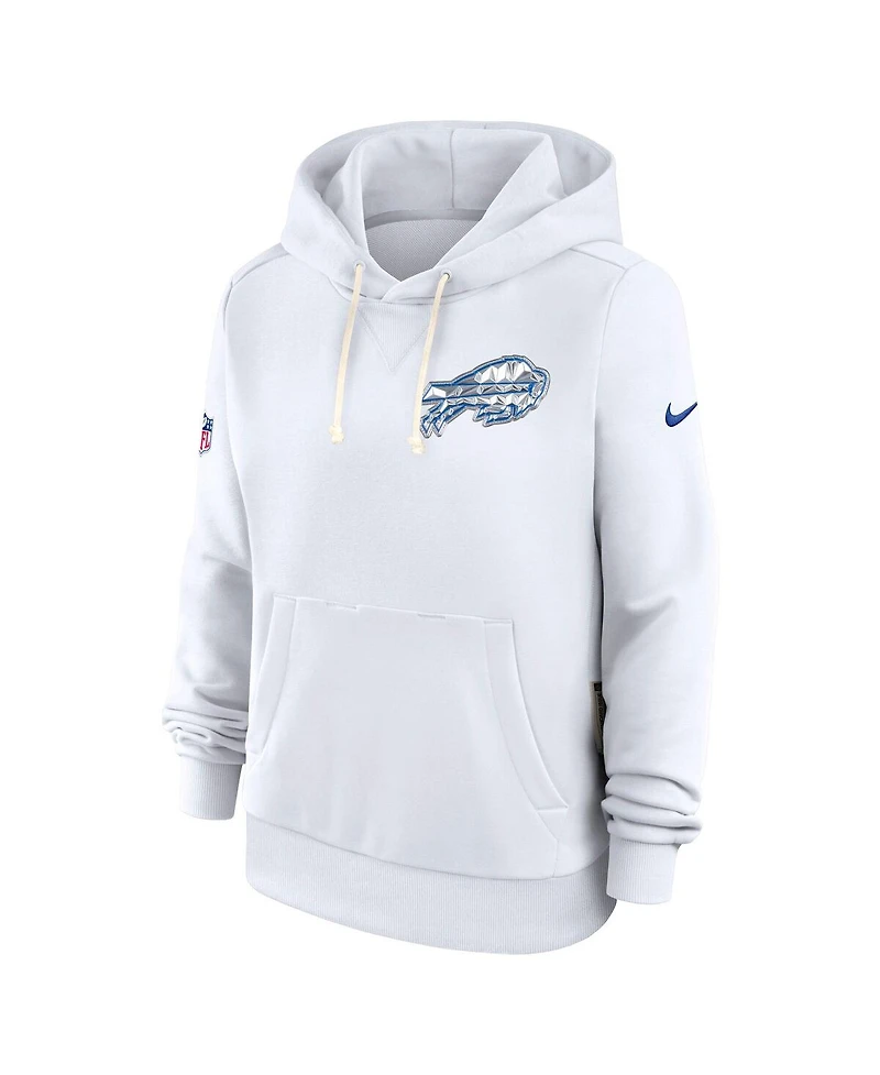Nike Women's White Buffalo Bills 2025 Rivalries Collection Standard Issue Sideline Dri-fit Hoodie