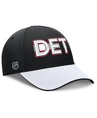 Fanatics Men's Black/White Detroit Red Wings Authentic Pro Rink Team Code Flex Hat