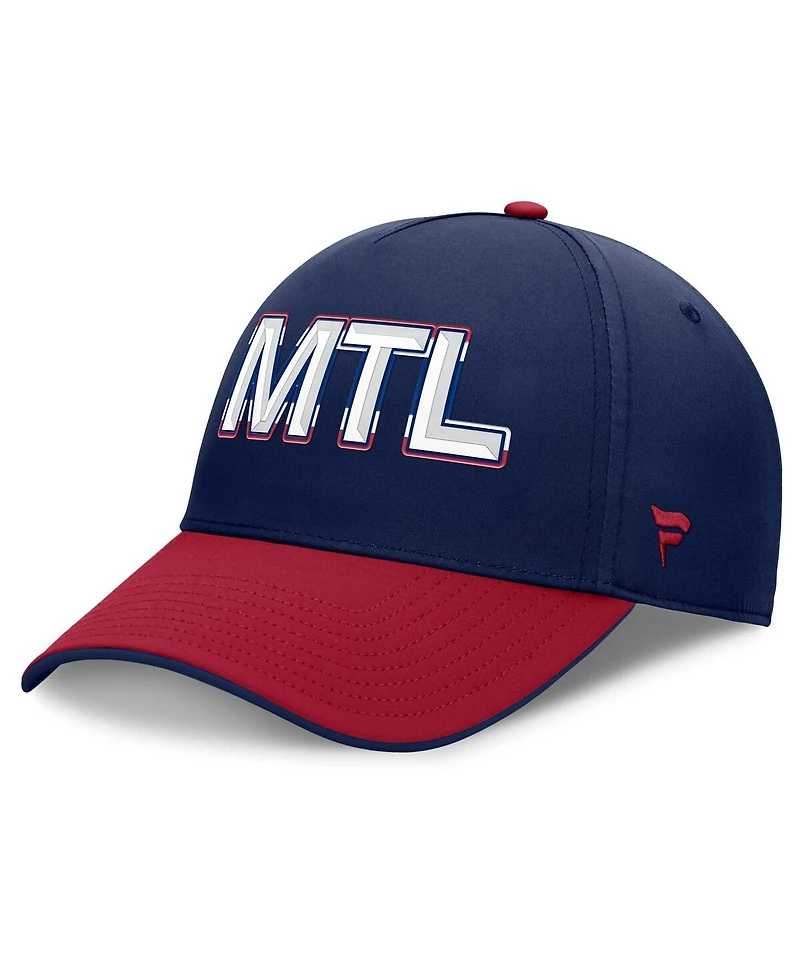 Fanatics Men's Navy/Red Montreal Canadiens Authentic Pro Rink Team Code Flex Hat