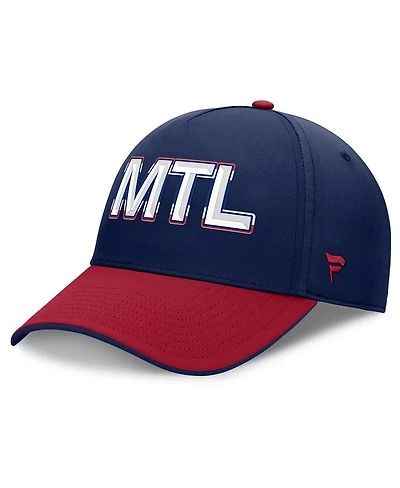 Fanatics Men's Navy/Red Montreal Canadiens Authentic Pro Rink Team Code Flex Hat