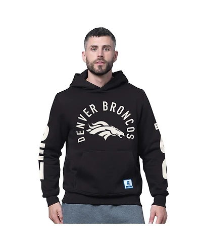 Starter Men's Black Denver Broncos Handoff Fleece Hoodie Sweatshirt