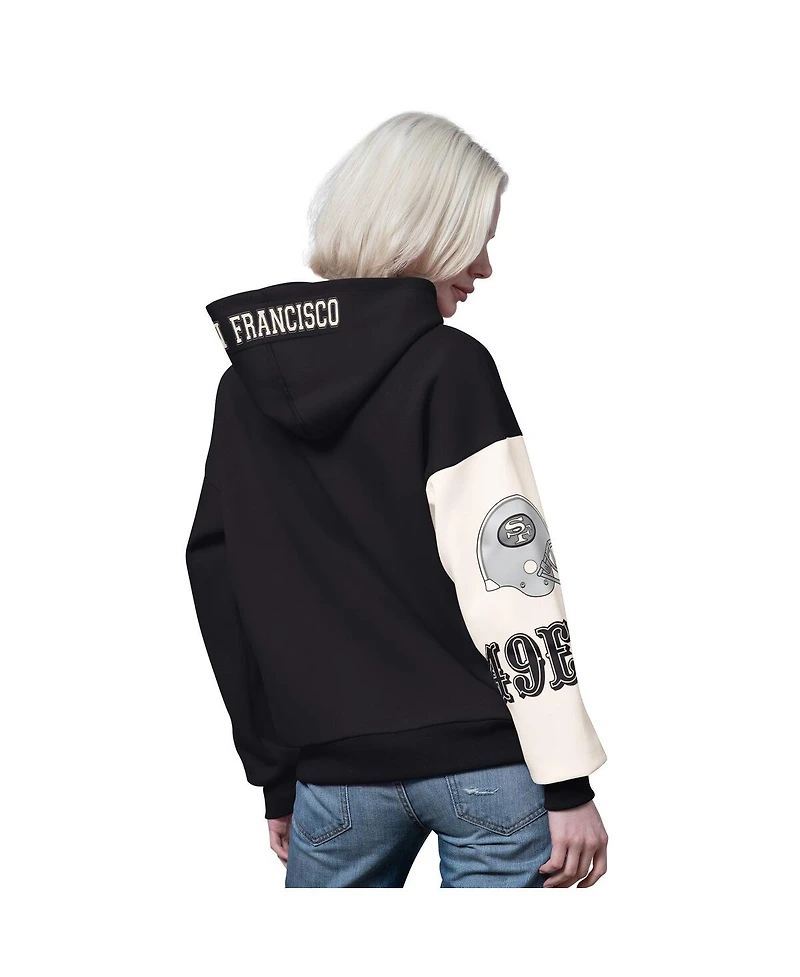 Starter Women's Black San Francisco 49ers 4th Down Full-Zip Hoodie