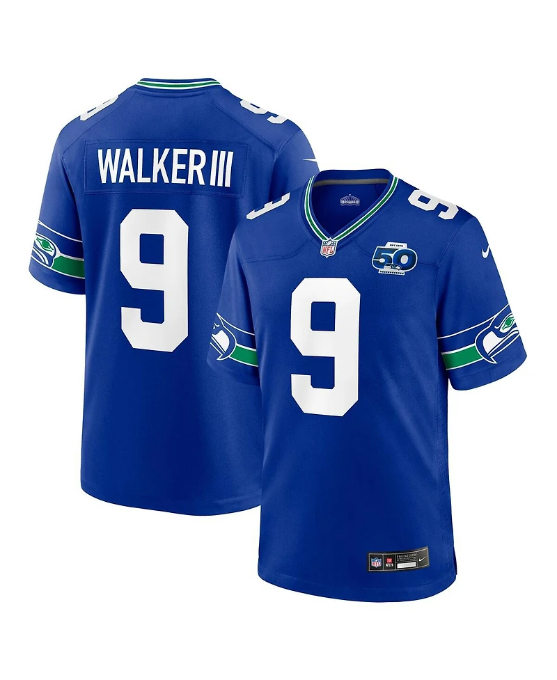 Nike Men's Kenneth Walker Iii Royal Seattle Seahawks Alternate 50th Season Game Jersey