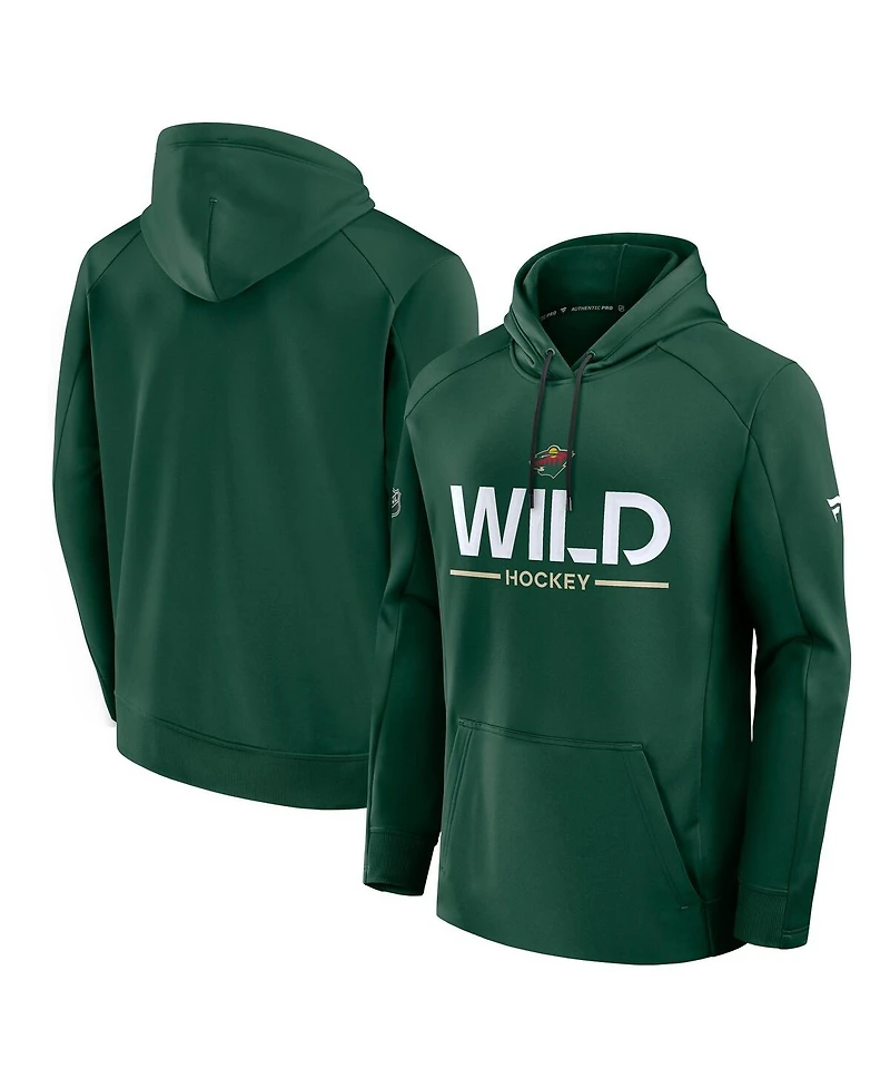 Fanatics Men's Green Minnesota Wild Authentic Pro Rink Hoodie