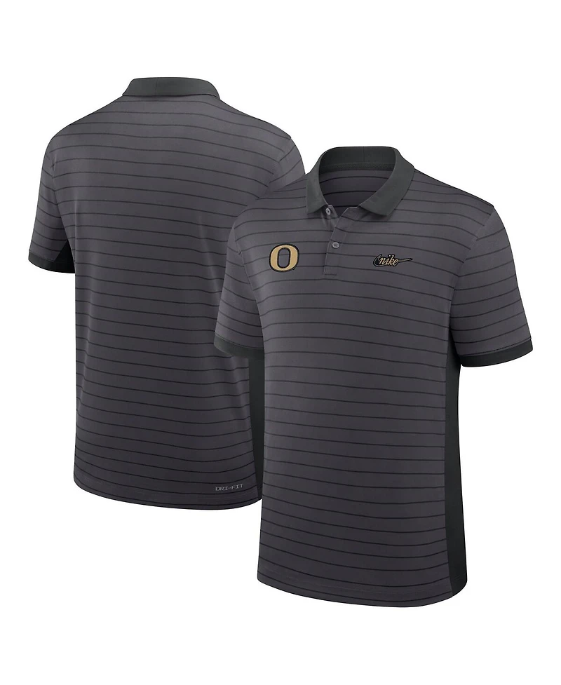 Nike Men's Anthracite Oregon Ducks Shoe Duck Victory Dri-fit Polo Shirt