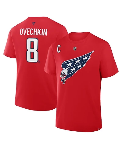 Fanatics Men's Alexander Ovechkin Red Washington Capitals Authentic Stack Name Number T-Shirt
