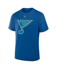 Fanatics Men's Jordan Binnington Blue St. Louis Blues Authentic Stack Name Number T-Shirt