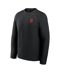 Nike Men's Black Detroit Tigers Tech Fleece Raglan Sweatshirt
