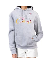 G-iii 4Her by Carl Banks Women's Gray Kansas City Chiefs Shadow Logo Fleece Pullover Hoodie