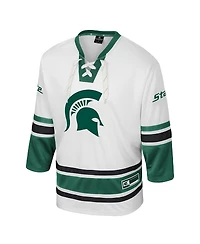 Colosseum Men's Cream Michigan State Spartans Puck Proud Fashion Hockey Jersey