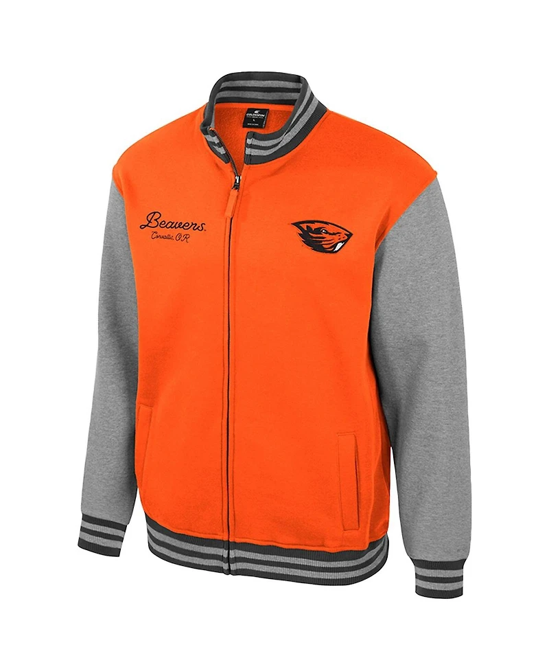 Colosseum Men's Orange Oregon State Beavers Ambi-Turner Full-Zip Varsity Jacket