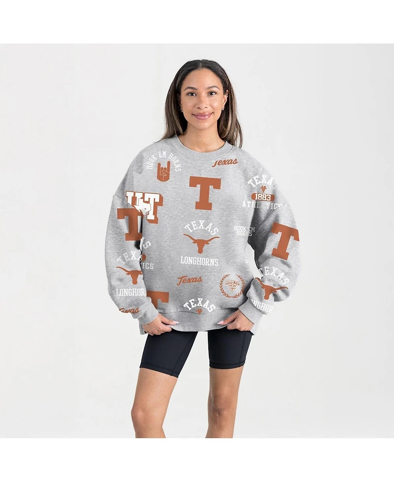 Gameday Couture Women's Gray Texas Longhorns Always on Repeat Fleece Sweatshirt