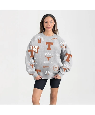 Gameday Couture Women's Gray Texas Longhorns Always on Repeat Fleece Sweatshirt