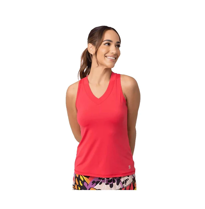 Sofibella Women's Uv Colors Racerback Tennis Tank Top