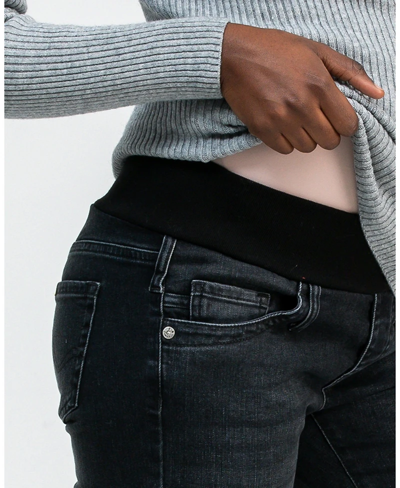 Pietro Brunelli Maternity Slim Bootcut Jeans with Elastic Waistband