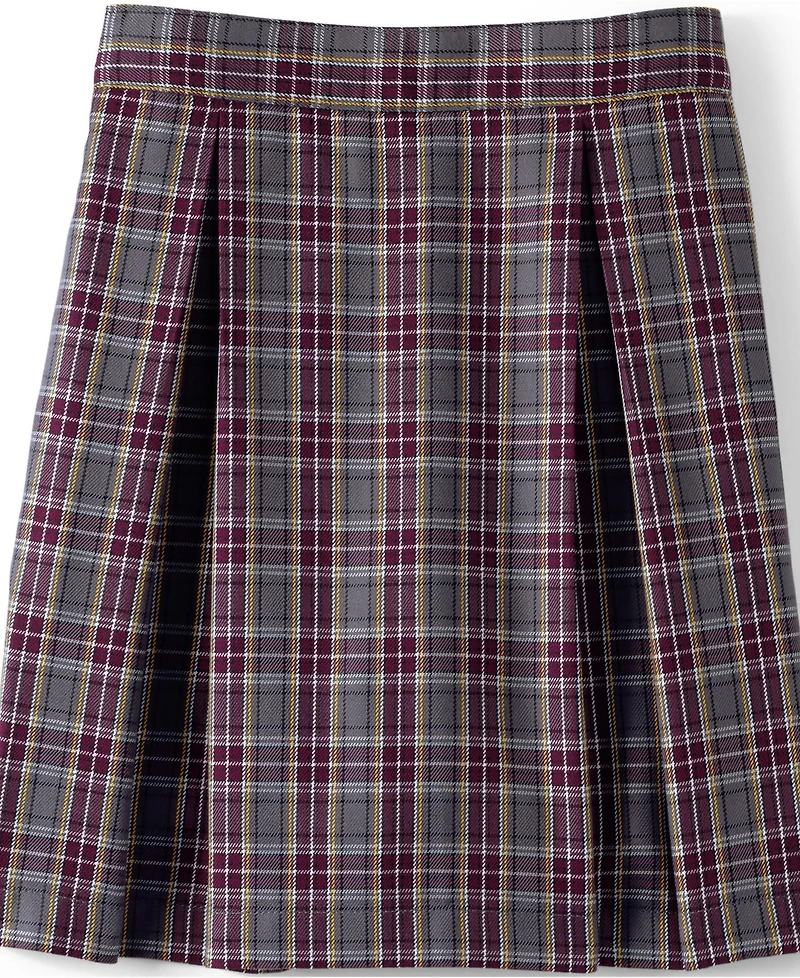 Lands' End Big Girls Top of Knee Plaid Skort