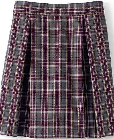 Lands' End Big Girls Top of Knee Plaid Skort