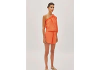 Labeca London Women's Capri Citrus Linen One Sleeve Top