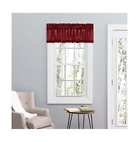 Ellis Stacey 1.5" Rod Pocket High Quality Fabric Solid Color Window Balloon Valance 60"x15" Merlot