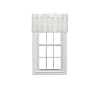 Ellis Curtain Madelyn Ruffled Victorian 1.5" Rod Pocket Valances for Windows 60" x 16" Natural