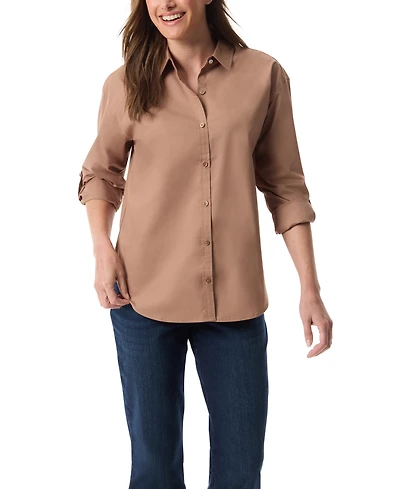 Gloria Vanderbilt Women's Eco Flex Comfort Button-Up Shirt