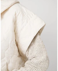 Cable & Gauge Women's Quilted Dolman Short Sleeve Zip Up Jacket