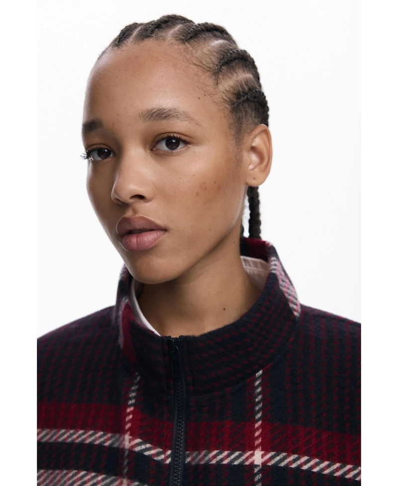 Desigual Women's Tartan poncho